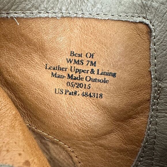 Gentle Souls Best Of Buckle Leather Ankle Boots Mushroom Size 7 - Picture 7 of 9